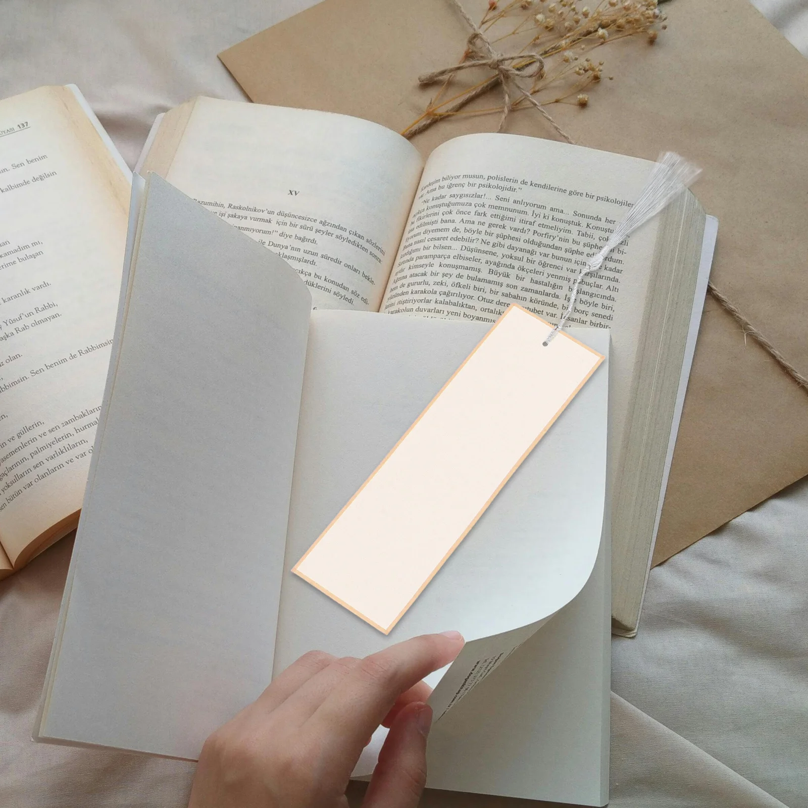 

5Pcs Chinese Style Blank Bookmarks Paper Cardstock DIY Kit Unfinished Bookmarks Tassels Creative Craft Supplies Reading Gifts