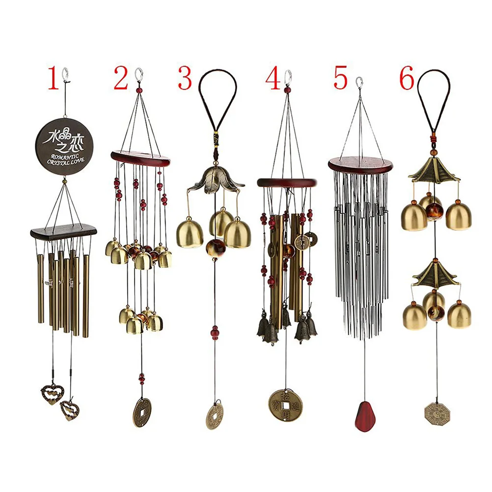 

Bronze Big Metal Bells Wind Chime Feng Shui Symbol Outdoor Garden Hanging Decor Collectable Gift Wind Chime Church Bells Hanging