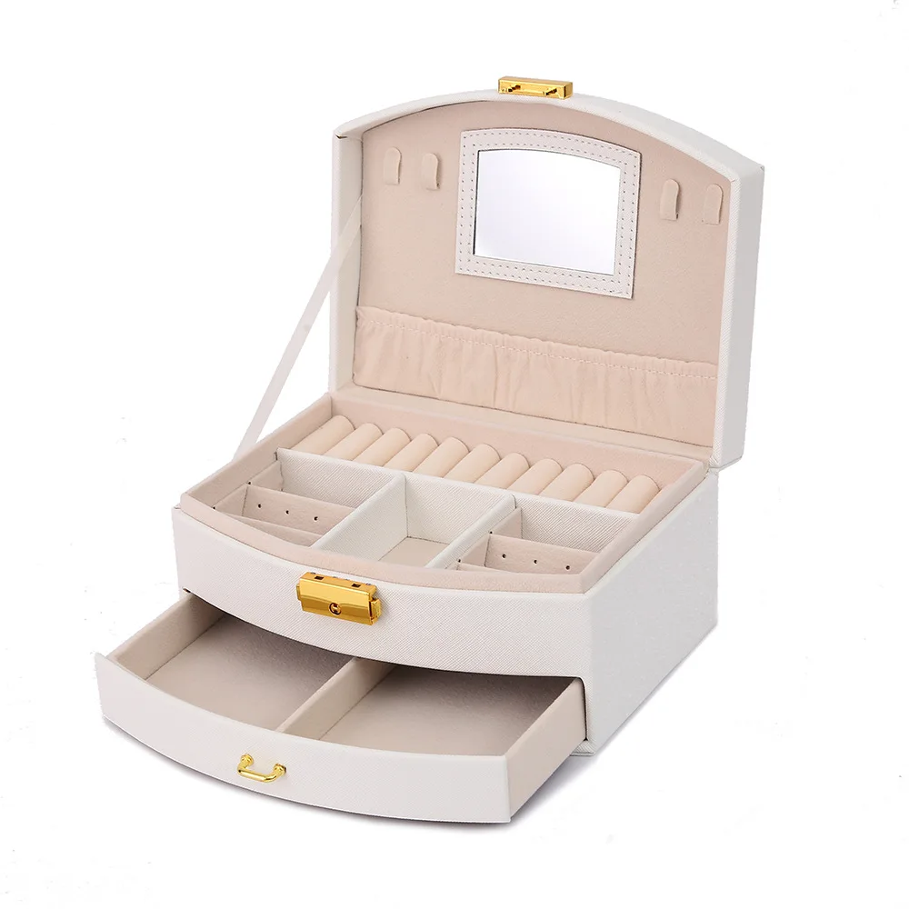 Handheld Luxury Jewelry Box, Multi-layer Drawer Storage Box, Used for Classifying and Storing Rings, Earrings, Necklaces