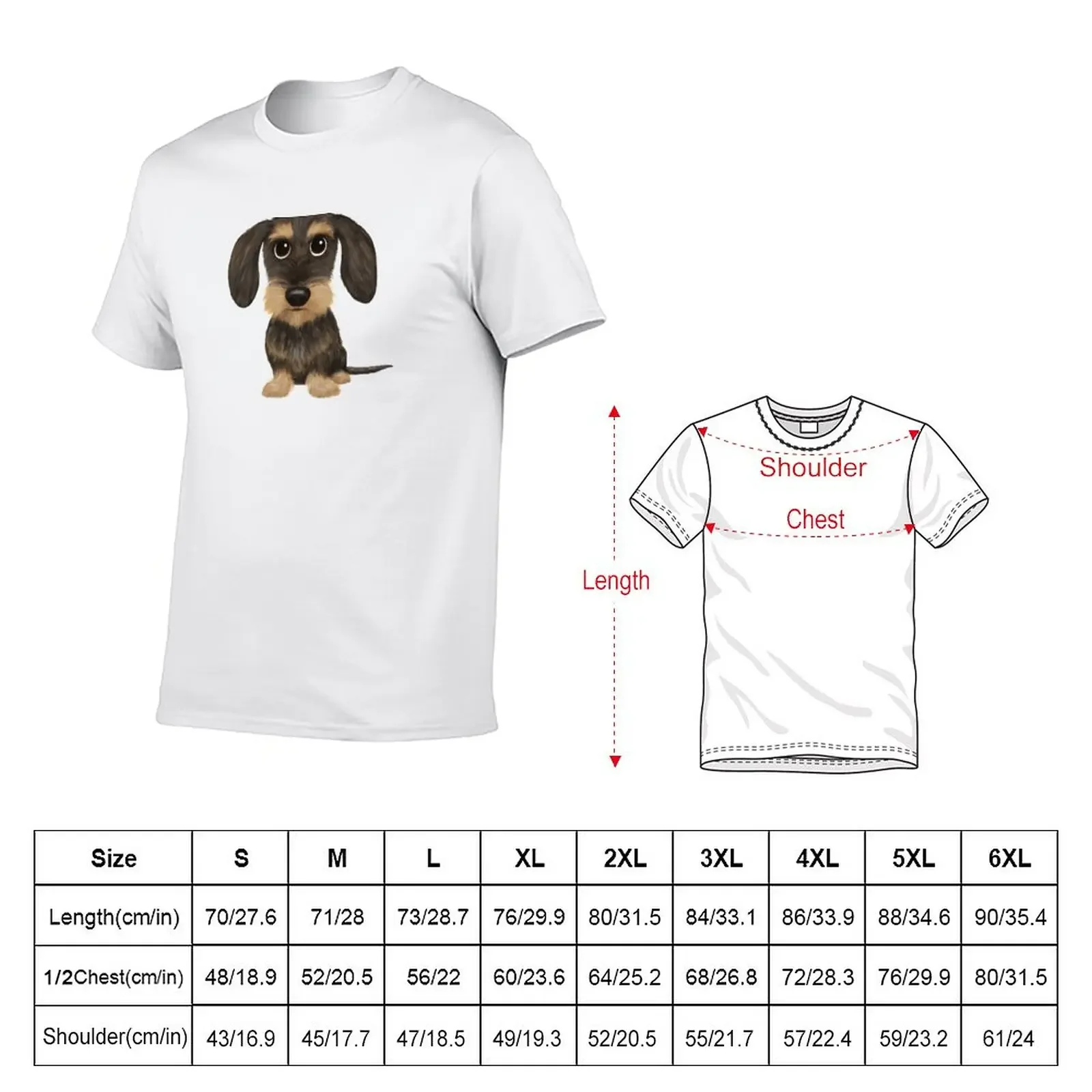 Wirehaired Dachshund | Cute Wire Haired Wiener Dog | Wild Boar and Tan Teckel T-Shirt tops oversized anime t shirts for men