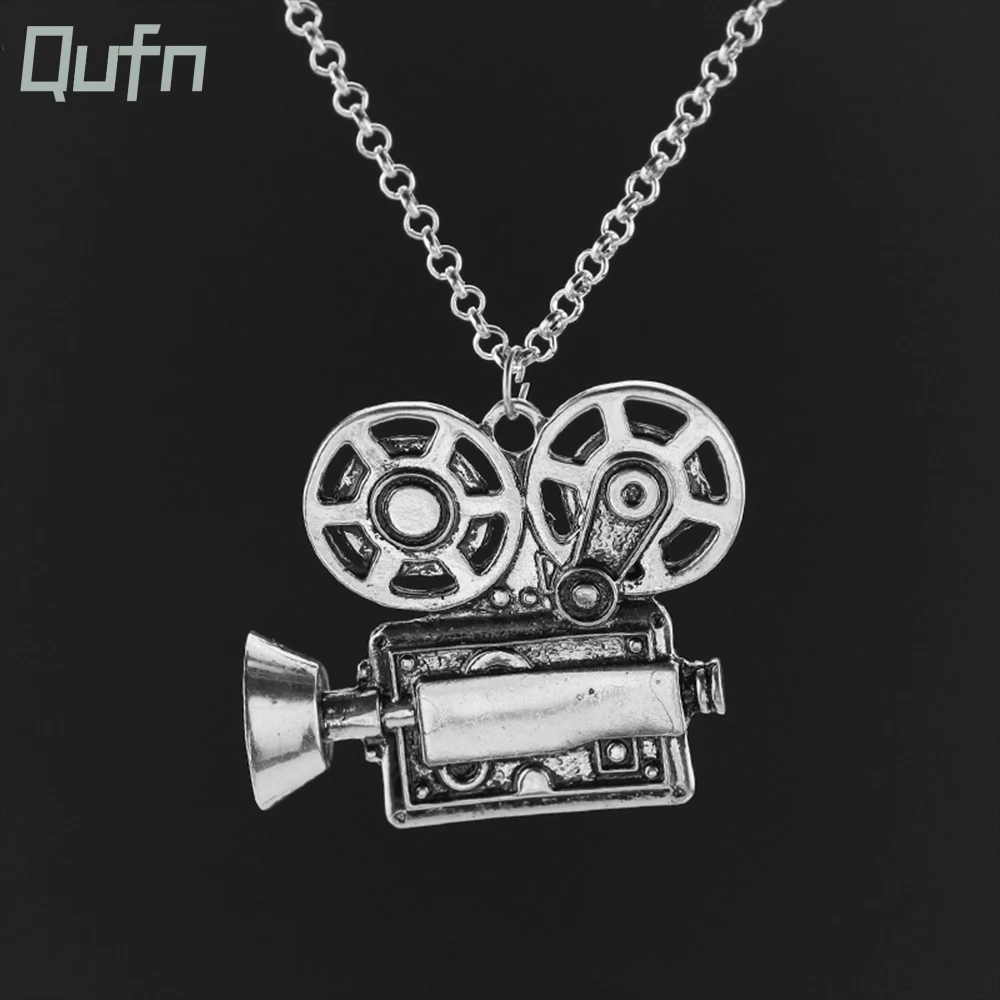 Projektor Necklaces & Pendants Vintage Charm Necklace High Quality Camera Film filmmaker Gift for men women Party Jewelry