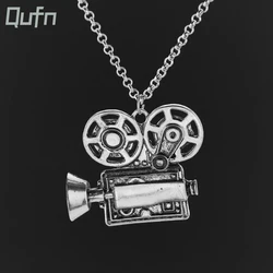 Projektor Necklaces & Pendants Vintage Charm Necklace High Quality Camera Film filmmaker Gift for men women Party Jewelry