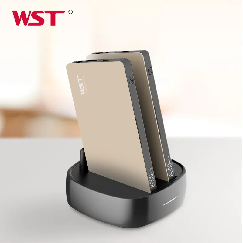 New technology 8000mah power bank multiple public restaurant cell phone charging station