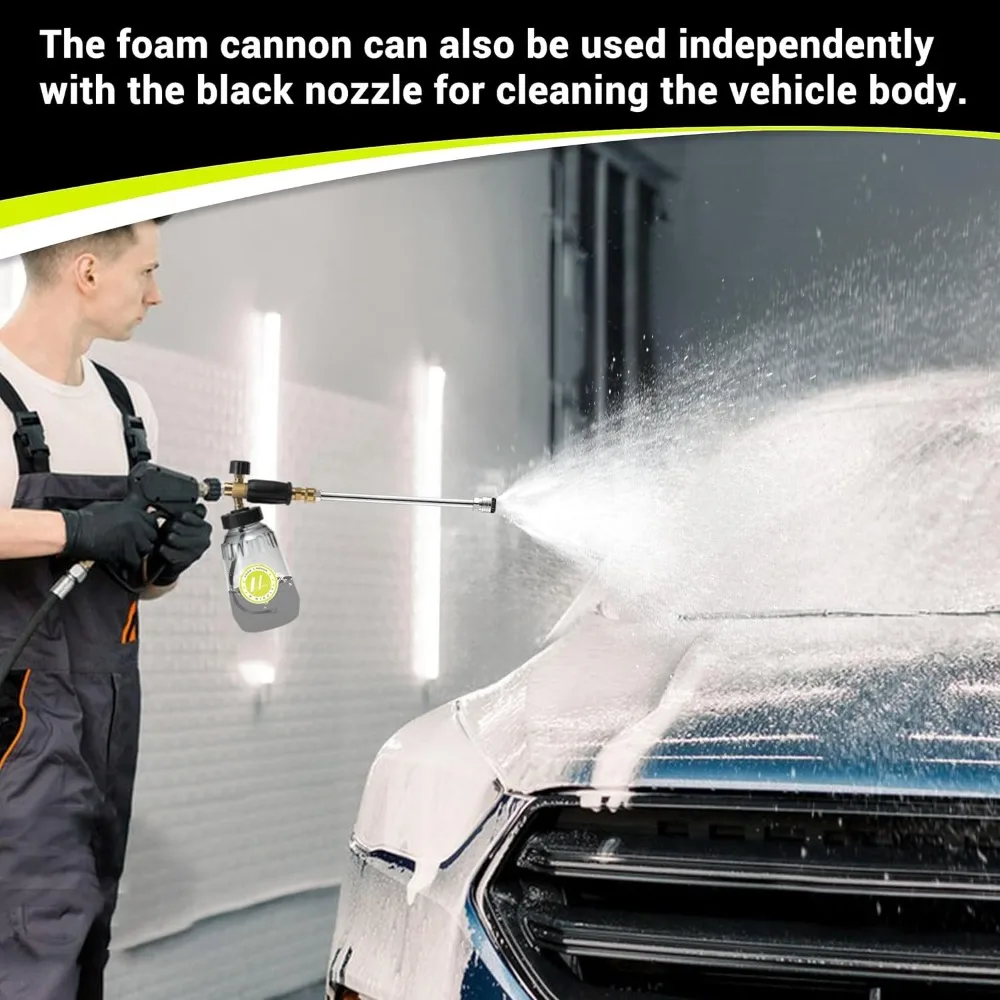 

Undercarriage Pressure Washer Attachment 16 Inch Under Vehicle Washer with Foam Cannon and Wash Mitt 4000 PSI High Power