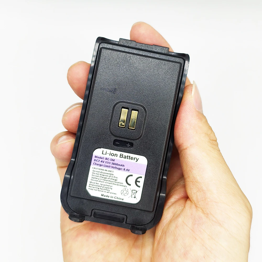 BC-5M Walkie Talkie Li-Ion Battery New Upgraded 3800mAh Thicken Battery For BAOFENG UV-5RMINI MINI-5 Two Way Radios Extra Parts