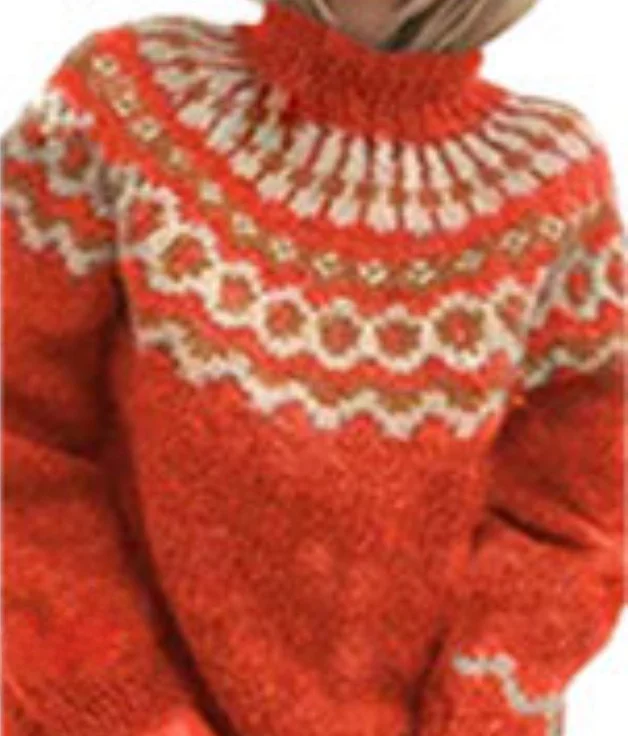 High collar orange red&