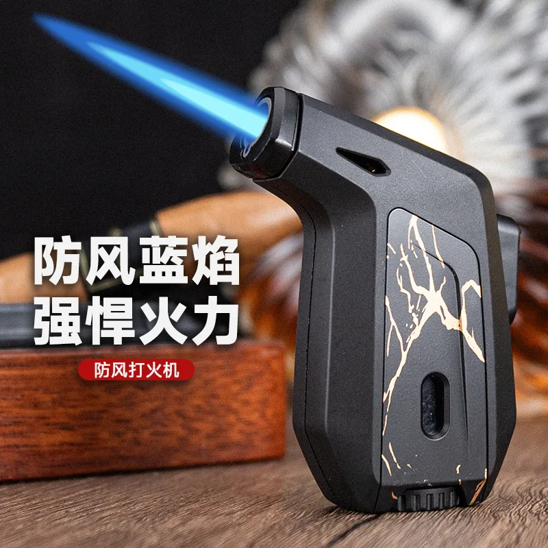 Jobon Super Powerful Small Spray Gun Igniter，compact with Transparent Gas Window, Safety Lock, Cigar Butane Gas Lighter -70g