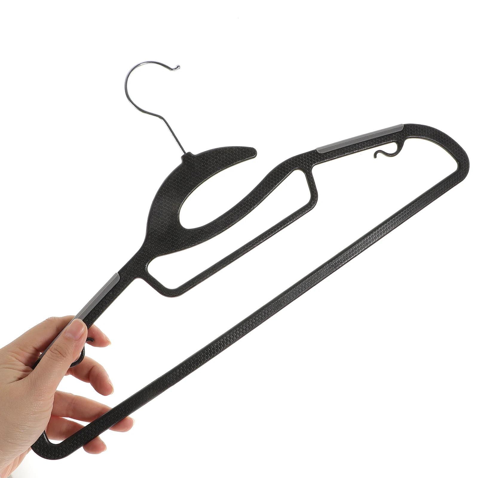 

Non-slip Hanger Hangers Thick Clothes Plastic Black Heavy Duty Coat Suit for Men