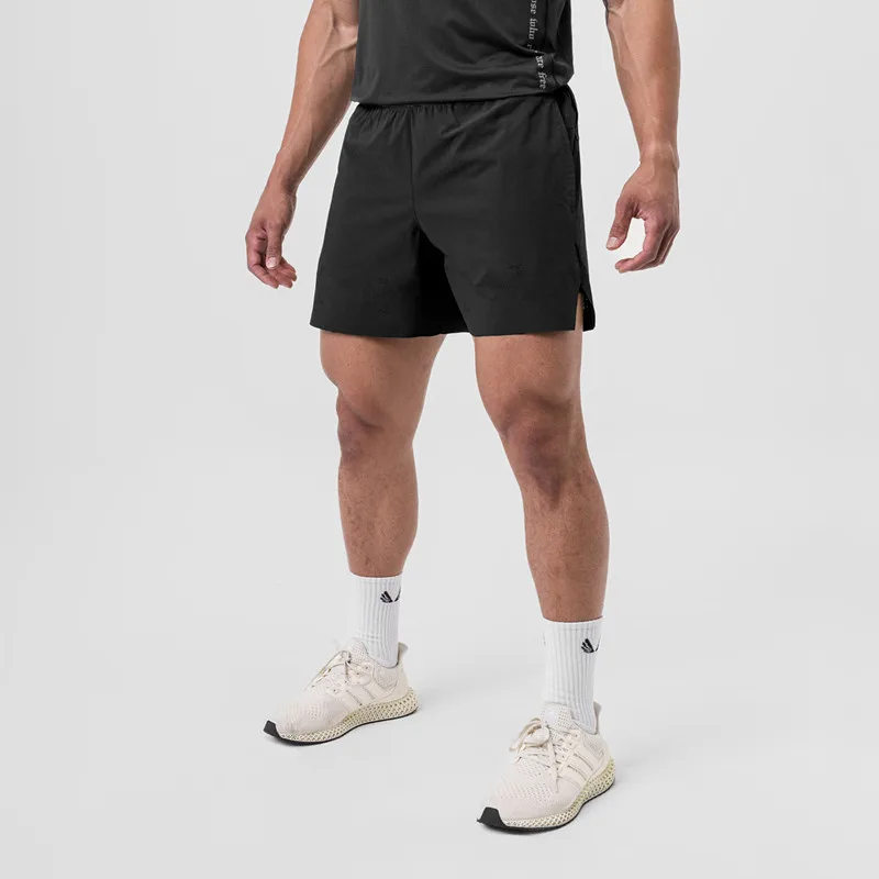 2024 New Summer Men's Shorts Single-Layer Quick Dry Solid Color Outdoor Running Fitness Sports Leisure And Comfortable Shorts