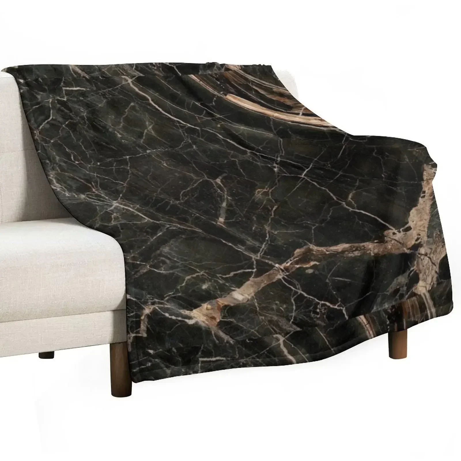Black and gold marble print Throw Blanket decorative Summer Beddings for winter Shaggy Loose Decorative Sofa Blankets