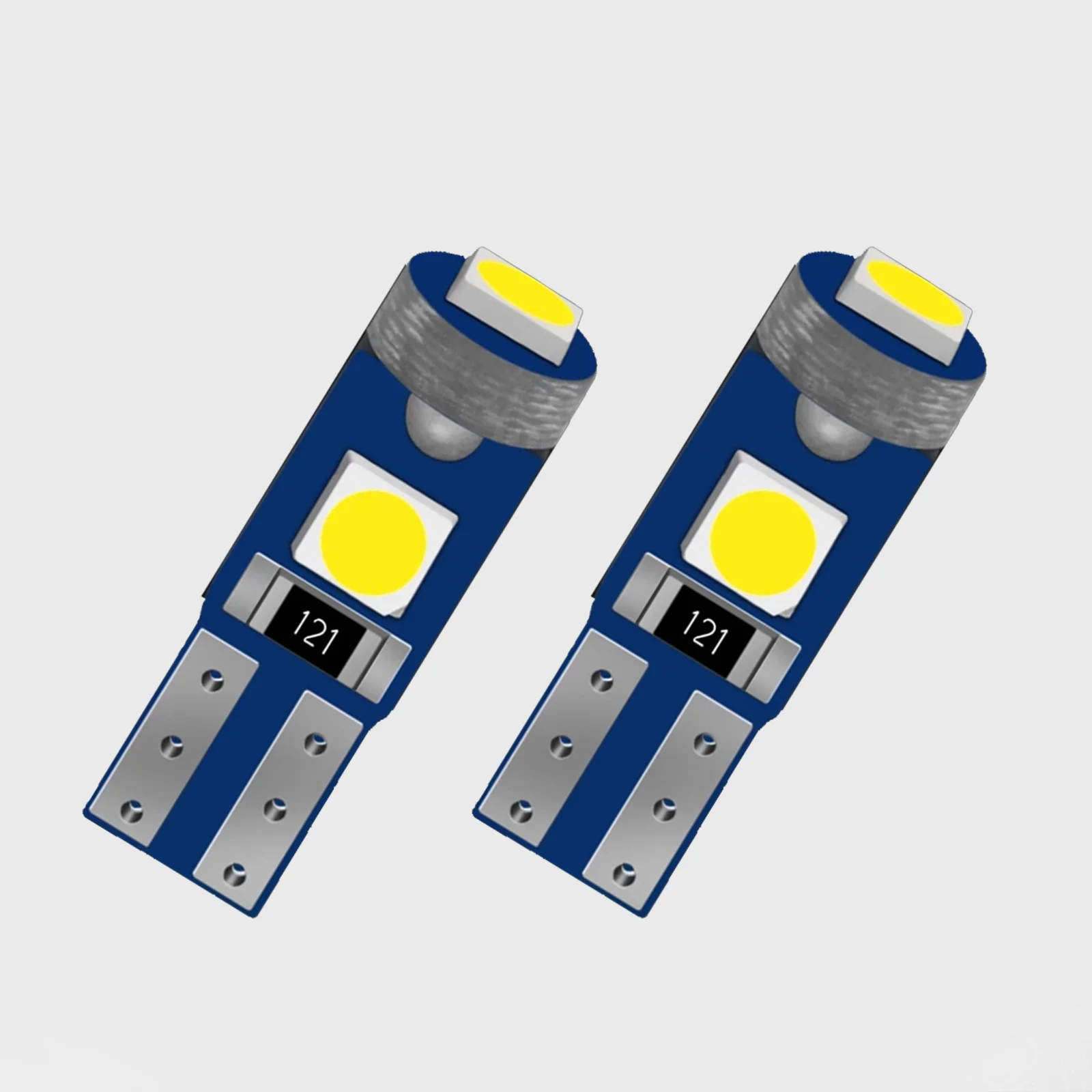 10Pcs T5 3SMD Led Bulb W3W W1.2W Led Canbus Car Interior Lights Dashboard Warming Indicator Wedge Auto Instrument Lamp 12V image 6