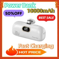 Fast Charging Mobile Power Supply 20W Type-C New Capsule Power Bank Mini Pocket Portable 10000mAh
