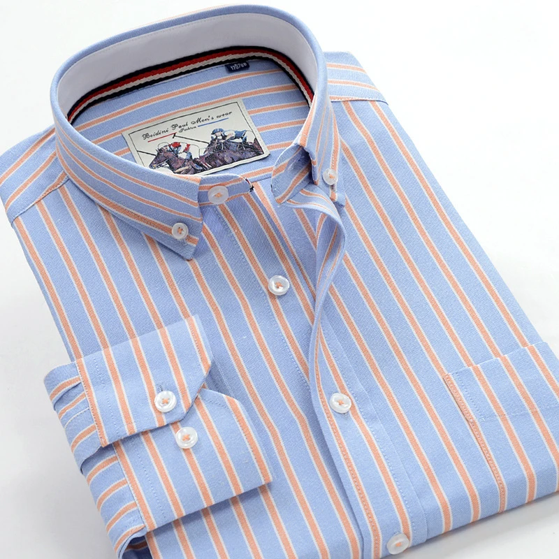 6XL 7XL 8XL 9XL 10XL High-quality Oxford Cotton Shirt 2022 Spring/Summer Classic Brand Business Casual Men\'s Striped Shirt