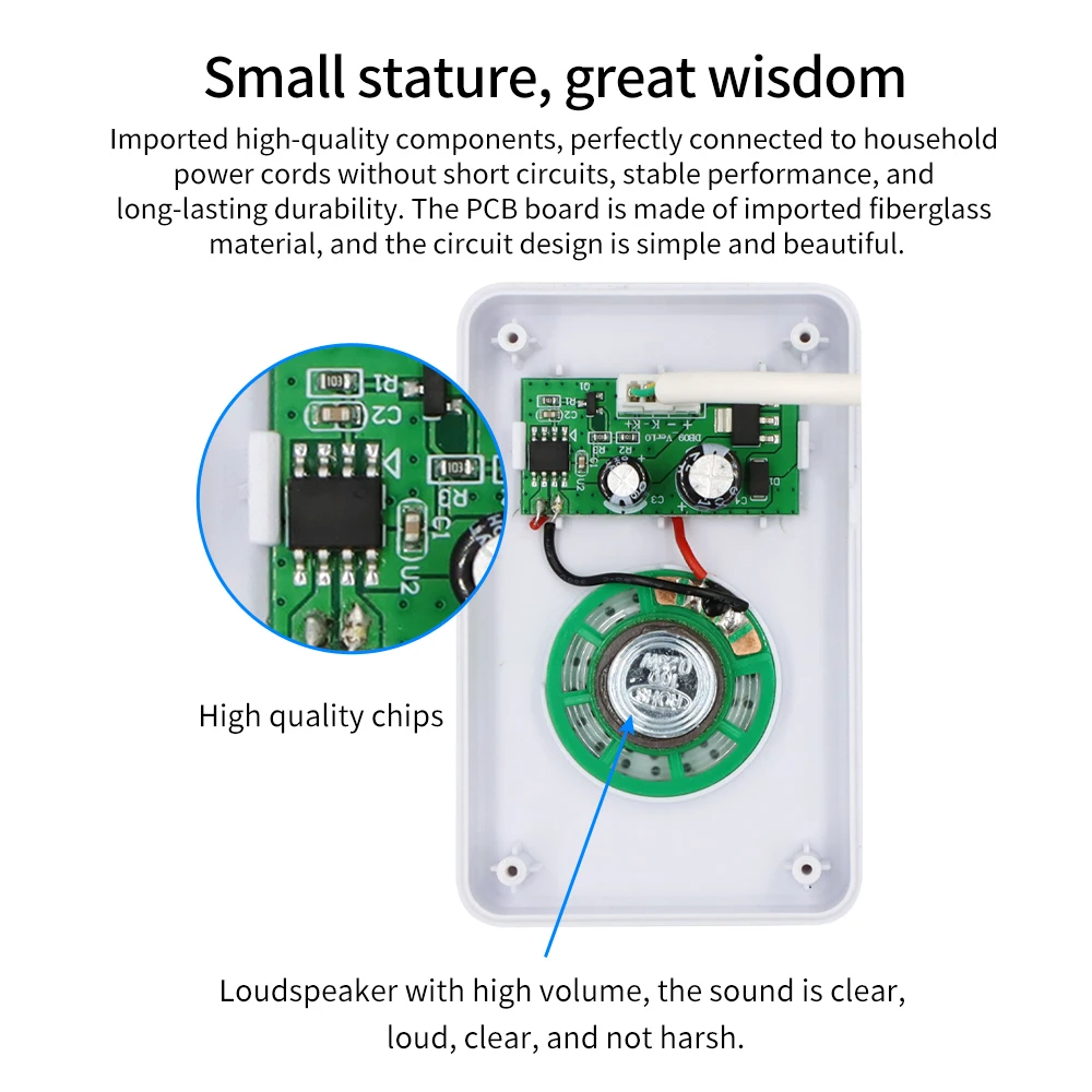 Wired Door Bell 12V DC Wired Voice-Enhanced Doorbell - Secure Access Control Entry Chime System