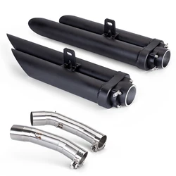 Slip On For R1 Full System Exhaust Muffler Middle Pipe For YZF-R1 YZF R1 Stainless steel double hole Exhaust Pipe 2004-2006