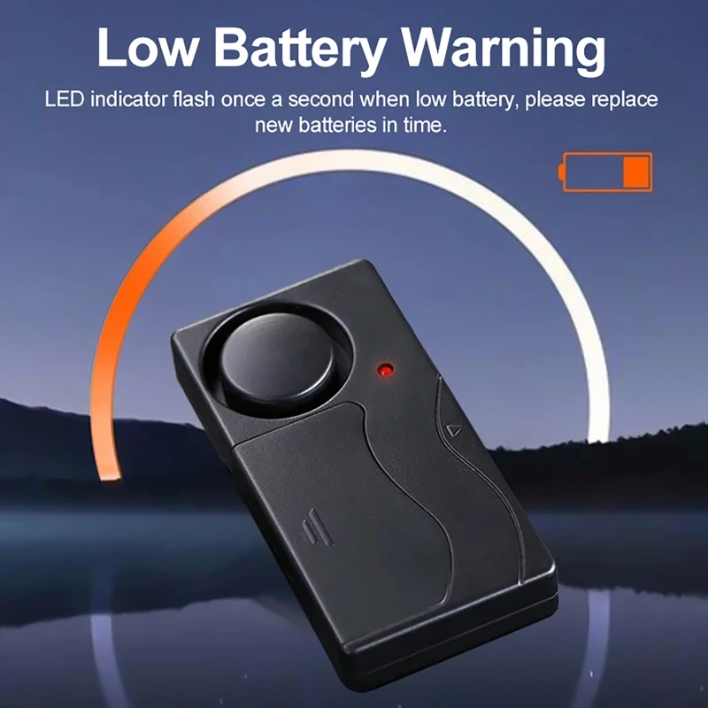 110dB Wireless Vibration Alarm with Remote Control Security Anti-Theft High-Sensitivity Sensor Alarm Set for Door Window Bicycle