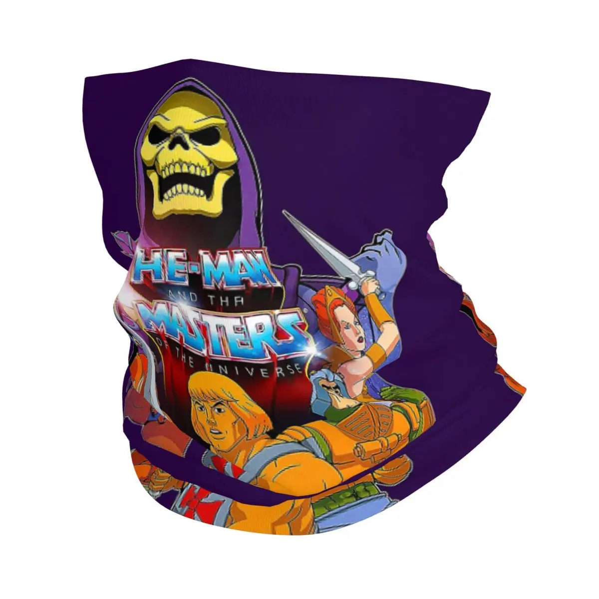 He Man-Bandana de dibujos animados para hombre y mujer, polaina de cuello con estampado de los 80, envolvente de Skeletor bufanda, diadema para ciclismo, para invierno