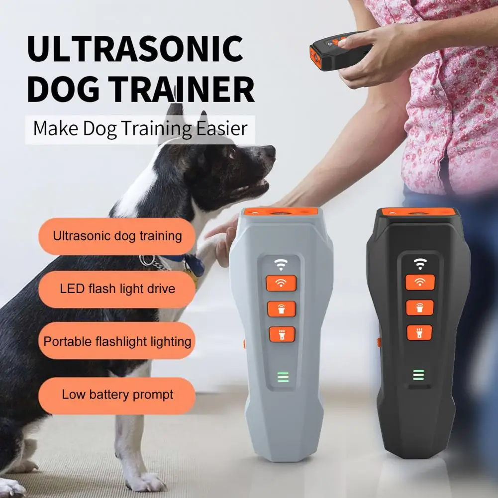 Dog Anti Barking Device Ultrasonic Bark Guard with LED Flashlight 3 Modes Barking Control Training Aid Dog Bark Deterrent Device