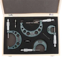 4Pcs Outside Micrometer Set Machinist Tool 0-4