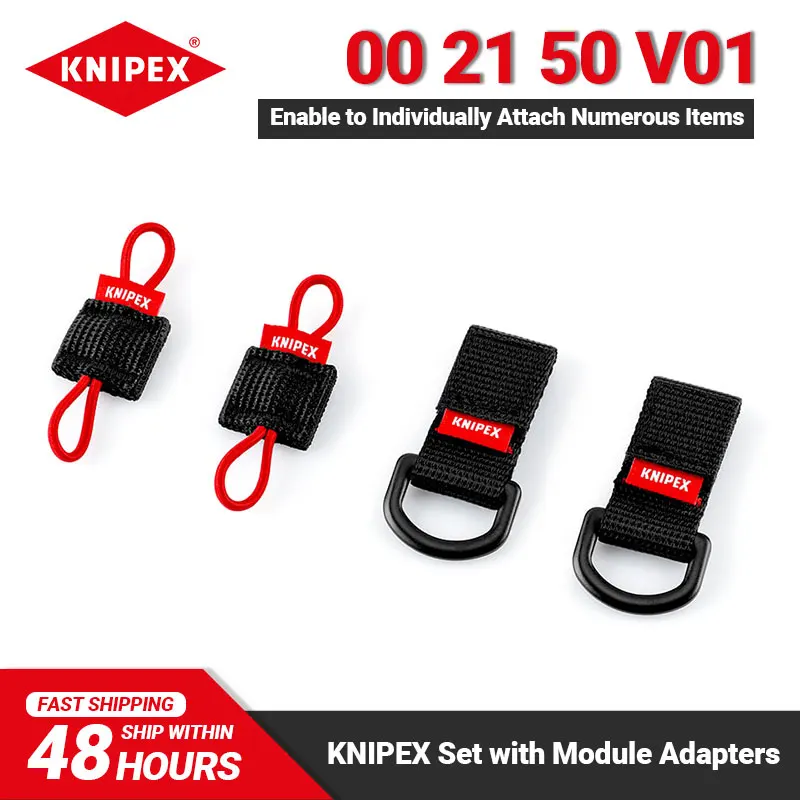 KNIPEX Tools 00 21 50 V01 Set with 4 Module Adapters for fastening to Traps of The 00 21 50 Modular Tools