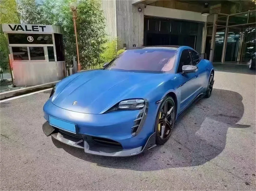 

Used for Porsche Taycan High-quality Carbon Fiber M-style Front Lip Front Bumper Lip Diffuser Body Kit