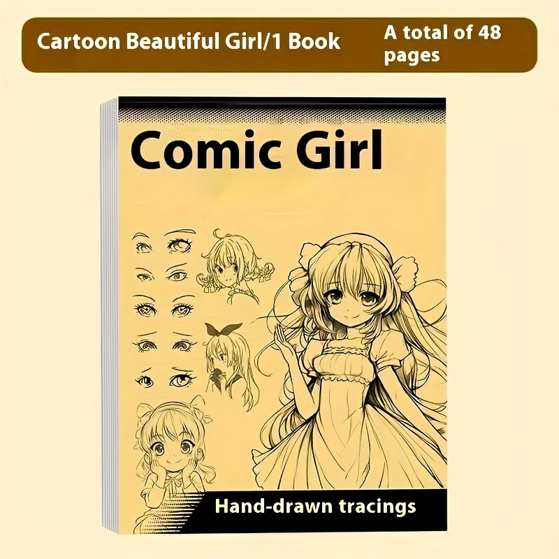 Anime Character Line Art Drawing Book for Beginners|48 Pages Sketchbook with Outlines|Ideal for Cartoonists and Cartoon Stylists