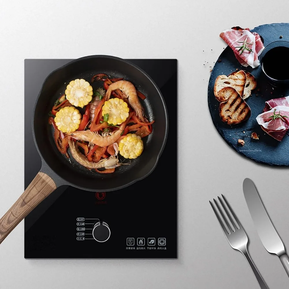 バーナーガスコンロ ガスホブ ブラック強化ガラス 9チャンバーバーナー 中華鍋用クックトップ、ビルトインマウント、天然ガス/プロパンガス用、Cas