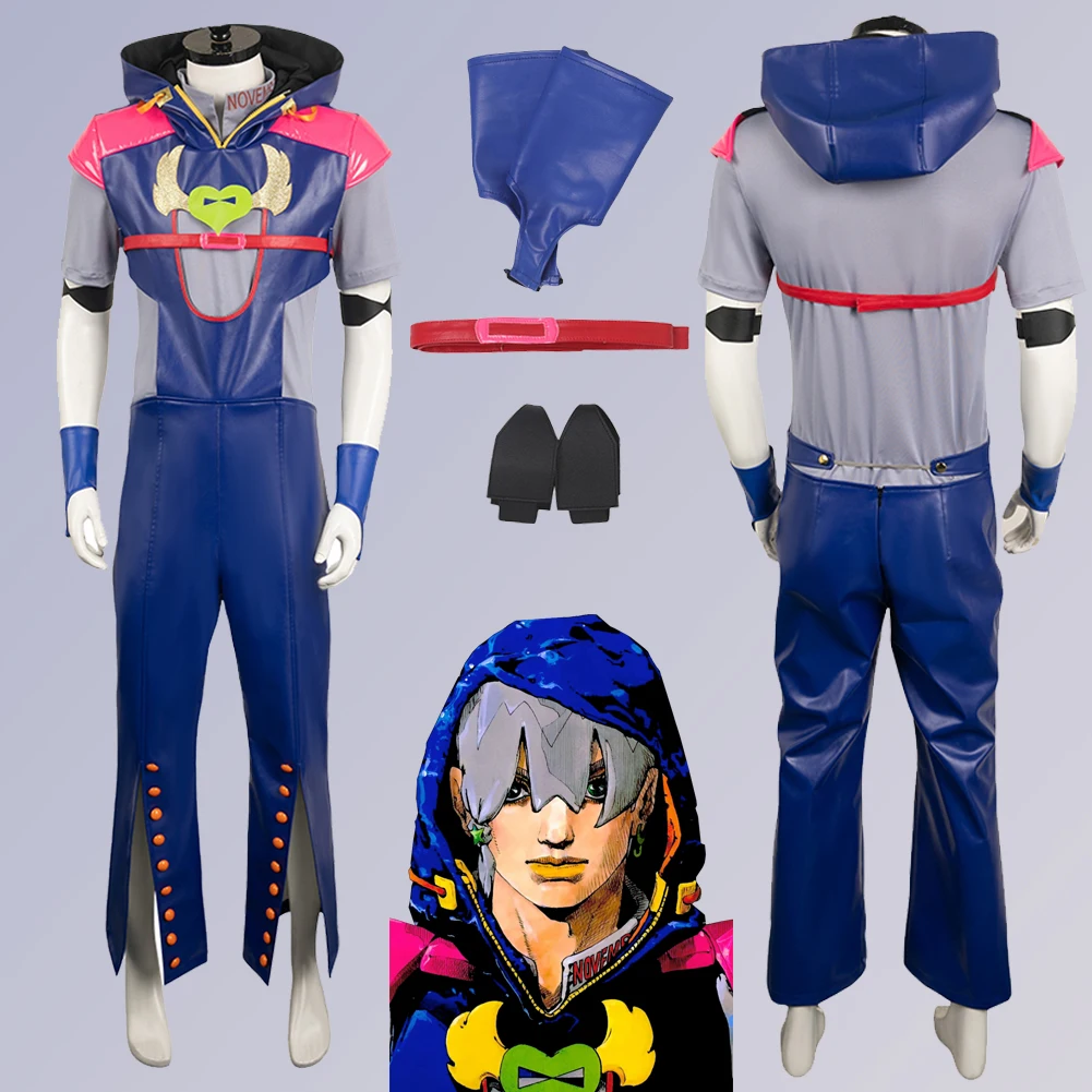 

Jodio Joestar Cosplay Role Play Outfit Anime JoJo Cosplay Bizarre Adventure 9 The Lands Costume Men Fancy Dress Up Party Clothes