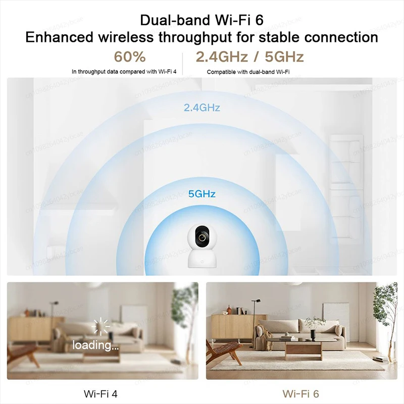 شياومي 360 °   كاميرا ذكية 4، واي فاي ثنائي النطاق، 6.8 ميجابكسل، 4K HDR AI، مراقبة أمن المنزل للأطفال، النسخة الصينية مع محول