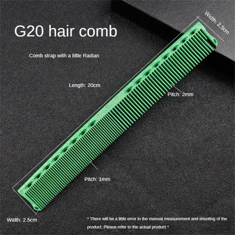 مقياس ياباني لقص الشعر مشط الراتنج الأخضر G45 على الوجهين مقاومة للحرارة صالون حلاقة أداة فرشاة التصميم