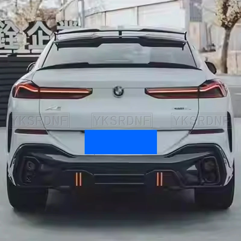 For BMW X6 X6M G06 F96 2020-2024 Car Rear Roof Window Trunk Lid Spoiler Gloss Black Wings Exterior Tuning Accessories