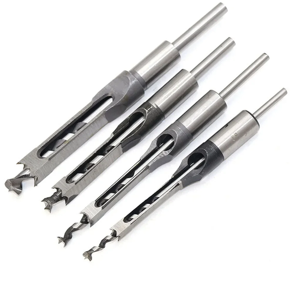 

Hand Tools Drill Bit Chisel Drill Set 4pcs/set 6.4/8/9.5/12.7 Accessories DIY Silver Color Square Auger Mortising