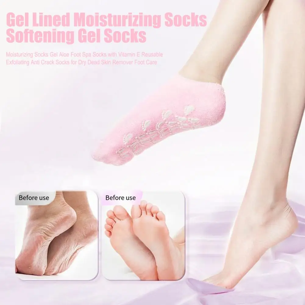 Увлажняющие гелевые носки Отшелушивающие увлажняющие носки Набор перчаток для удаления сухой кожи Уход за руками с гелем алоэ вера Витамин