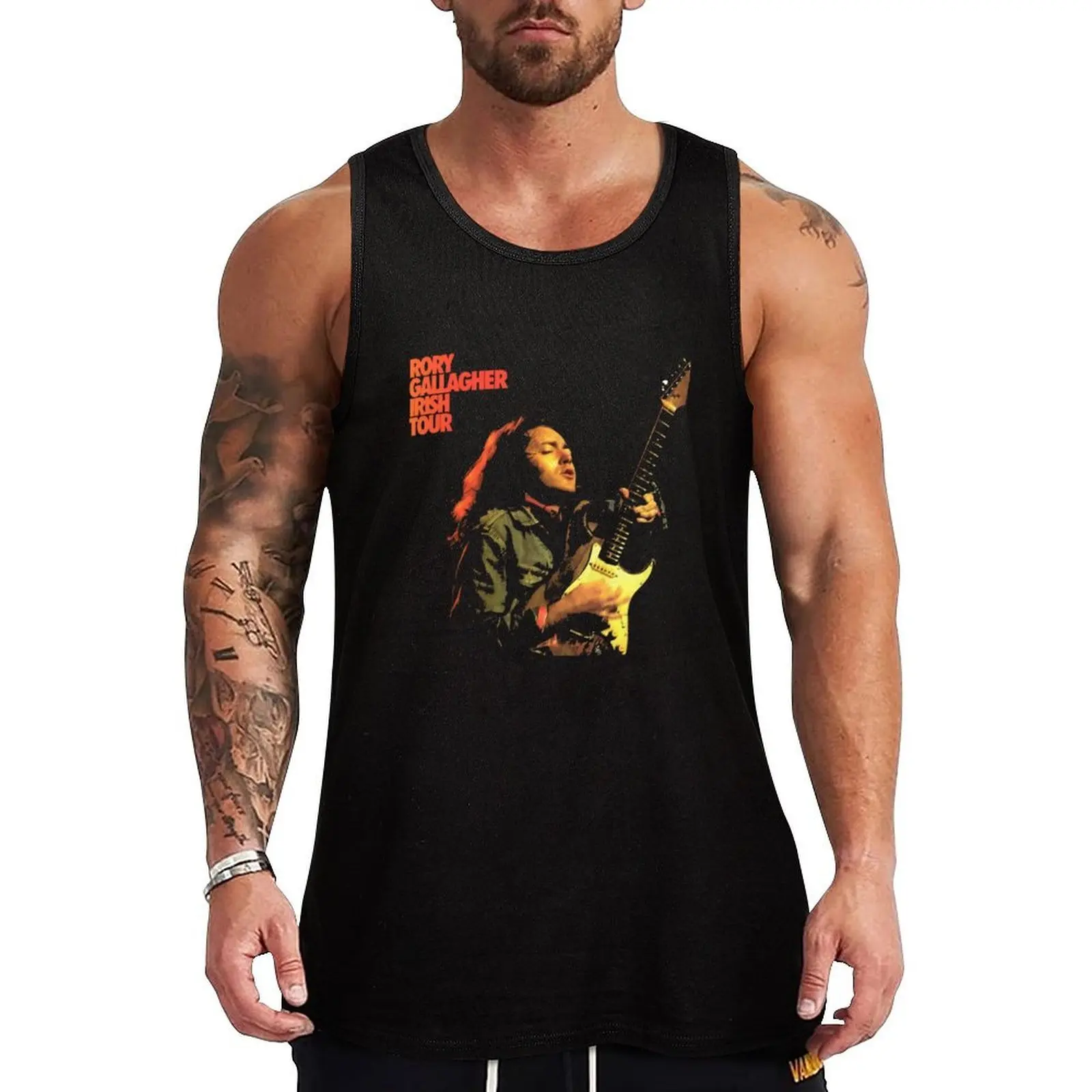 

Rory Gallagher Irish Tour Graphic Art Tank Top Bodybuilding shirt fitness T-shirt men Vest