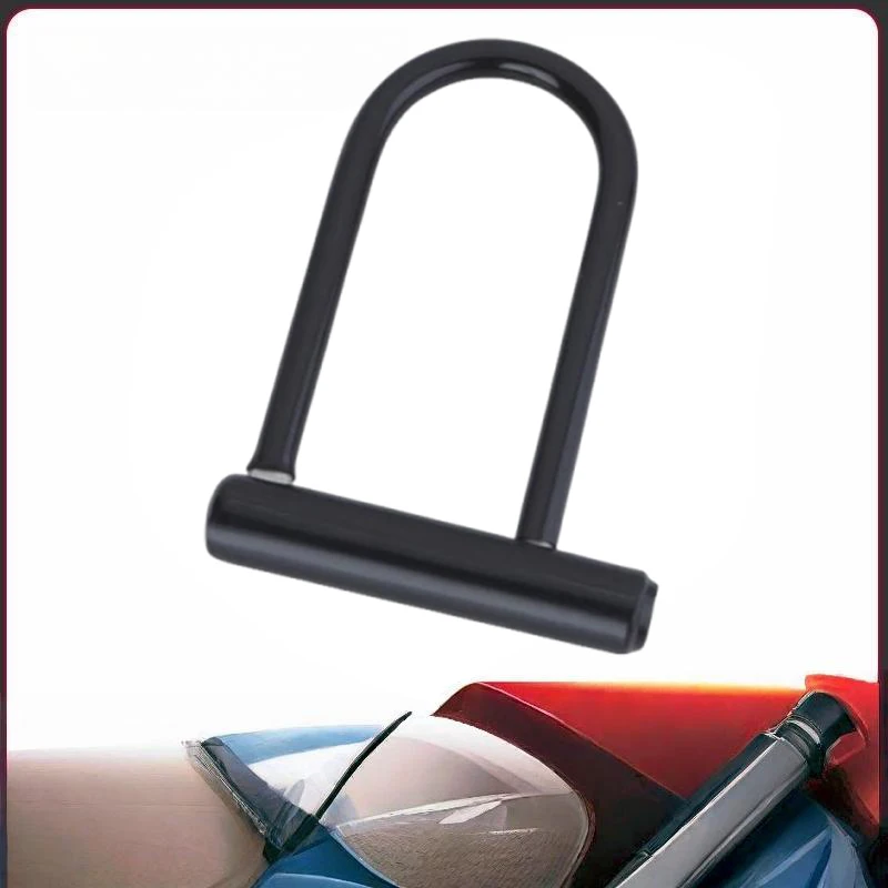 Motorbike U Lock Professional Safety Prevents Theft Steel: 1Pcs Body Thickened Firm Portable Scooter Cycling Black