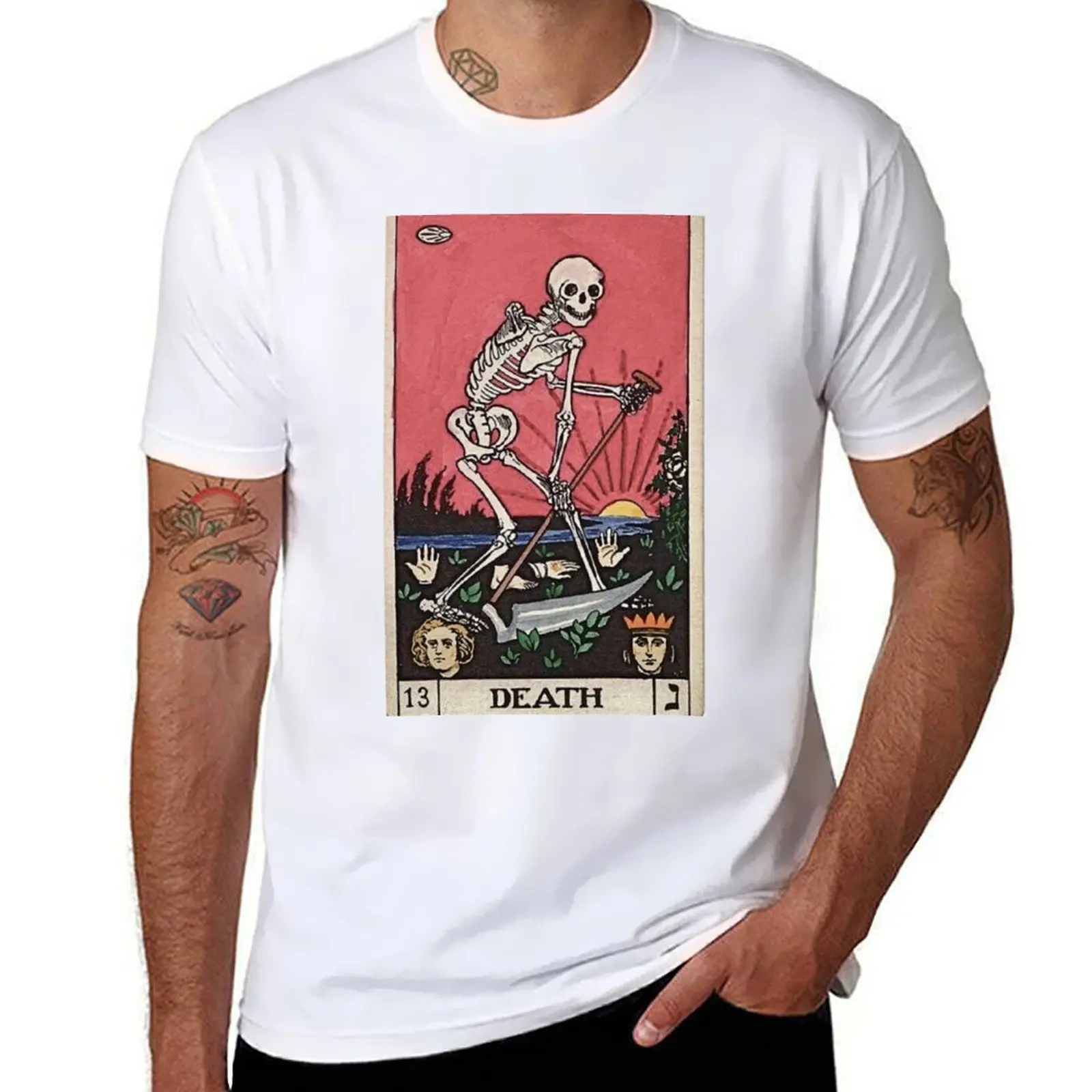 Death Tarot T-Shirt man t shirt graphic t shirts with prints anime tshirt T-shirt