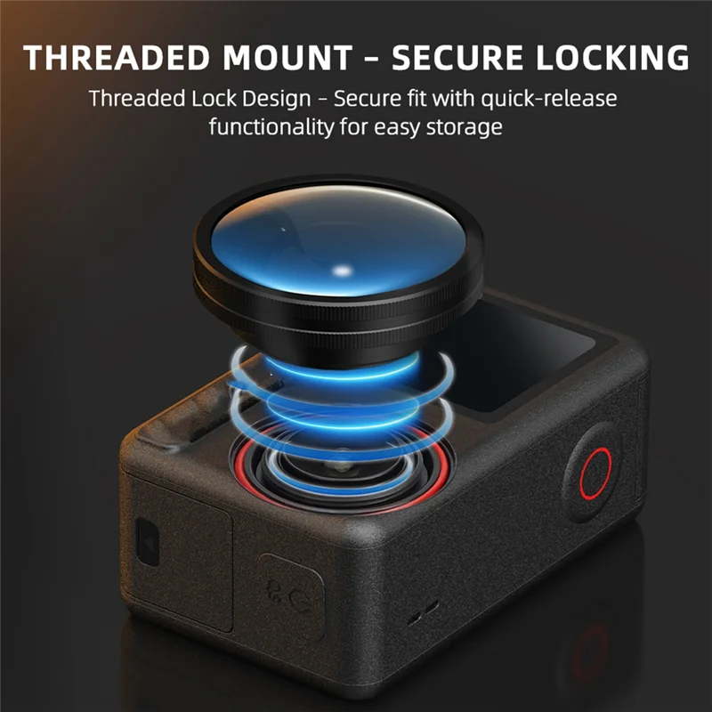 【ABUP】عدسة واسعة الزاوية لمرشح Action 5Pro لعدسة Action5pro الخارجية ذات الزاوية الواسعة لتوسيع زاوية العرض