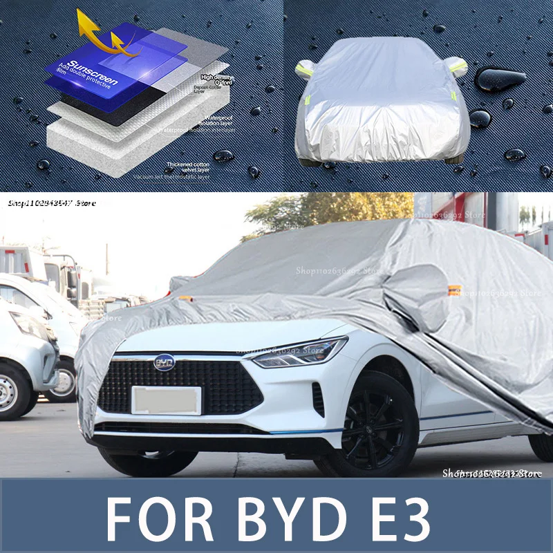 

For BYD E3 Outdoor Protection Full Car Covers Snow Cover Sunshade Waterproof Dustproof Exterior Car accessories