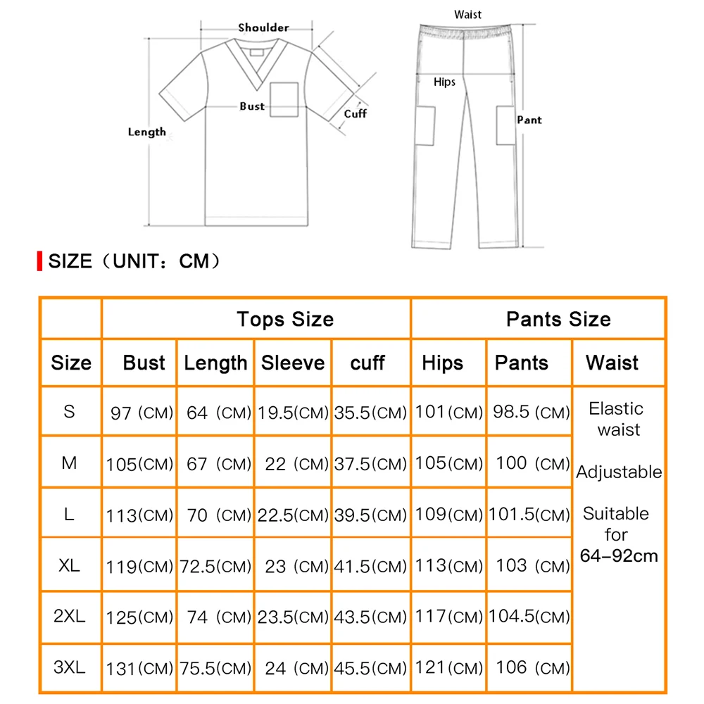 Short Sleeve Mens Scrub Uniforms Doctor Overcoats Dentist Set Medical Tops Pants Man or Women Nurse Work Wear Lab Pharmacy Gown