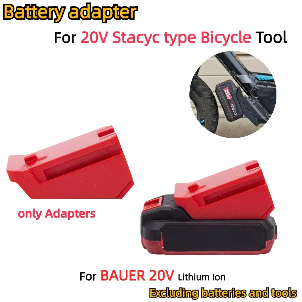 

Battery Adapter/Converter For BAUER 20V Li-ion Battery TO Fits on Stacyc 20V Bikes 12" and 16" Tool Accessory(Only Adapter)