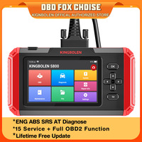 KINGBOLEN S800 5 inch Car Diagnostic Tools ABS SRS ECM TCM 4 systems 15 Resets IMMO DPF TPMS Lifetime Free All OBD2 Scanner