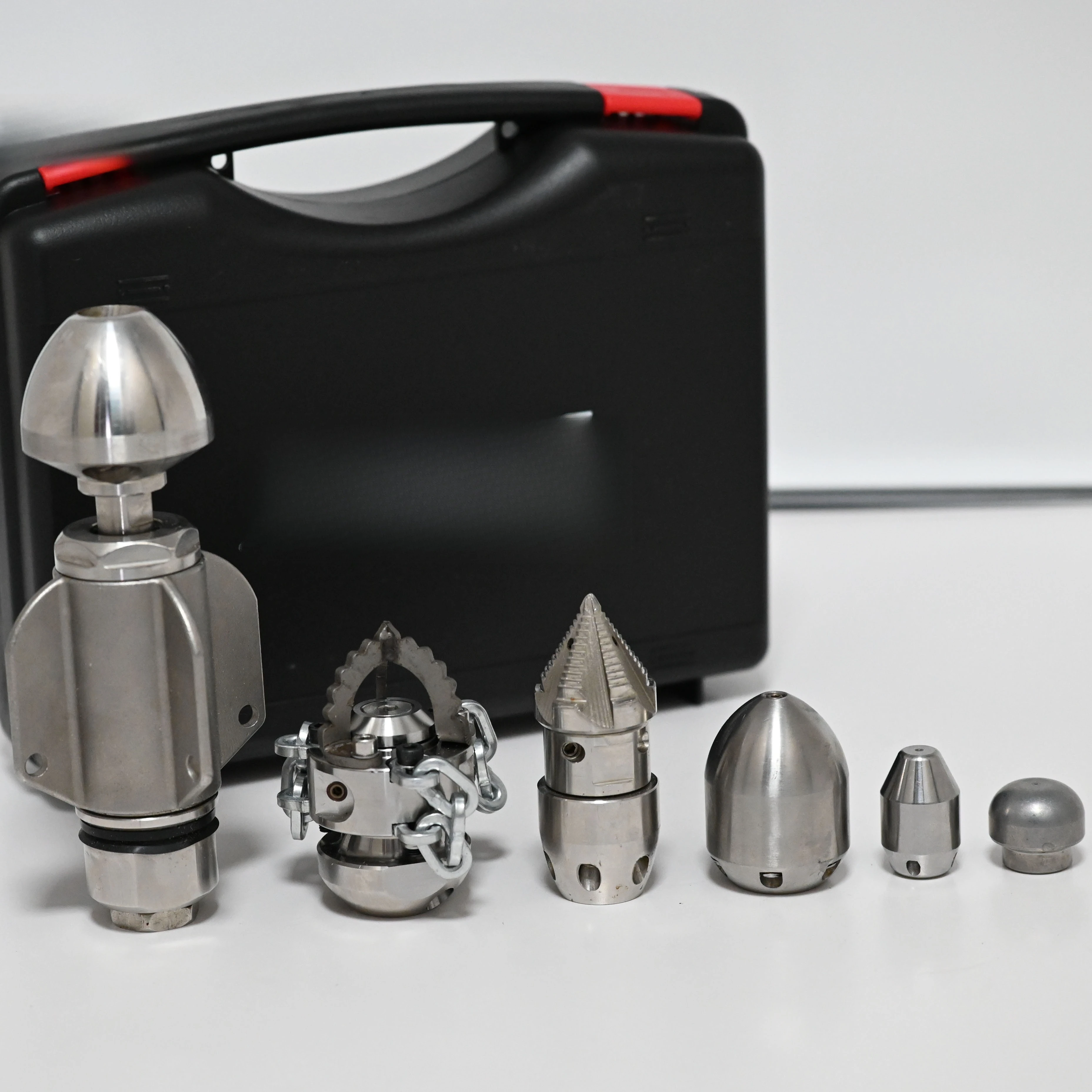

High Pressure Washer Special Pipe Cleaning Nozzles for Cleaning Municipal Pipes Grease Stains Sewer Clogging Dredging Nozzle Set
