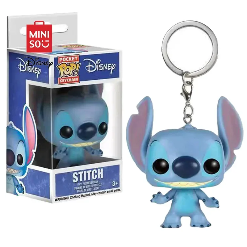 

MINISO Disney New Stitch Serie Cartoon Keychain Fashion Car Key Ring Girl Backpack Accessories Cute Decoration Unique Idea Gift