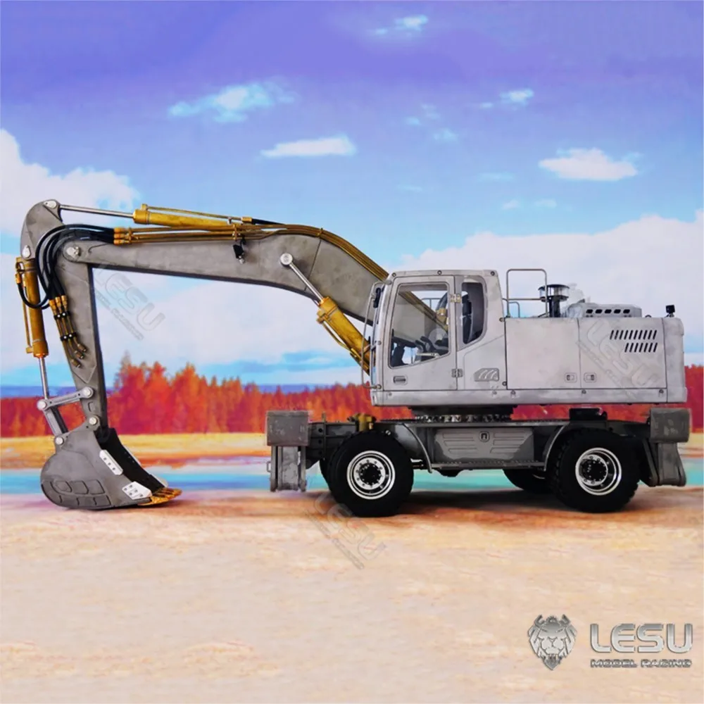 LESU Aoue ET30H 1/14 KIT hidráulico de excavadora RC con ruedas coches de Control remoto eléctricos de Metal para adultos válvula de bomba luz TH17216