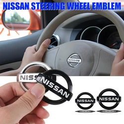 For Nissan X-trail Qashqai Note Juke Sentra Patrol Navara Micra Leaf Car Interior Steering Wheel Center Logo Stickers Accessorie