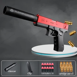 G17 Soft Bullet Toy Gun Shell Ejection Foam Darts Pistol Desert Eagle Airsoft Gun con silenziatore per Kid Adult