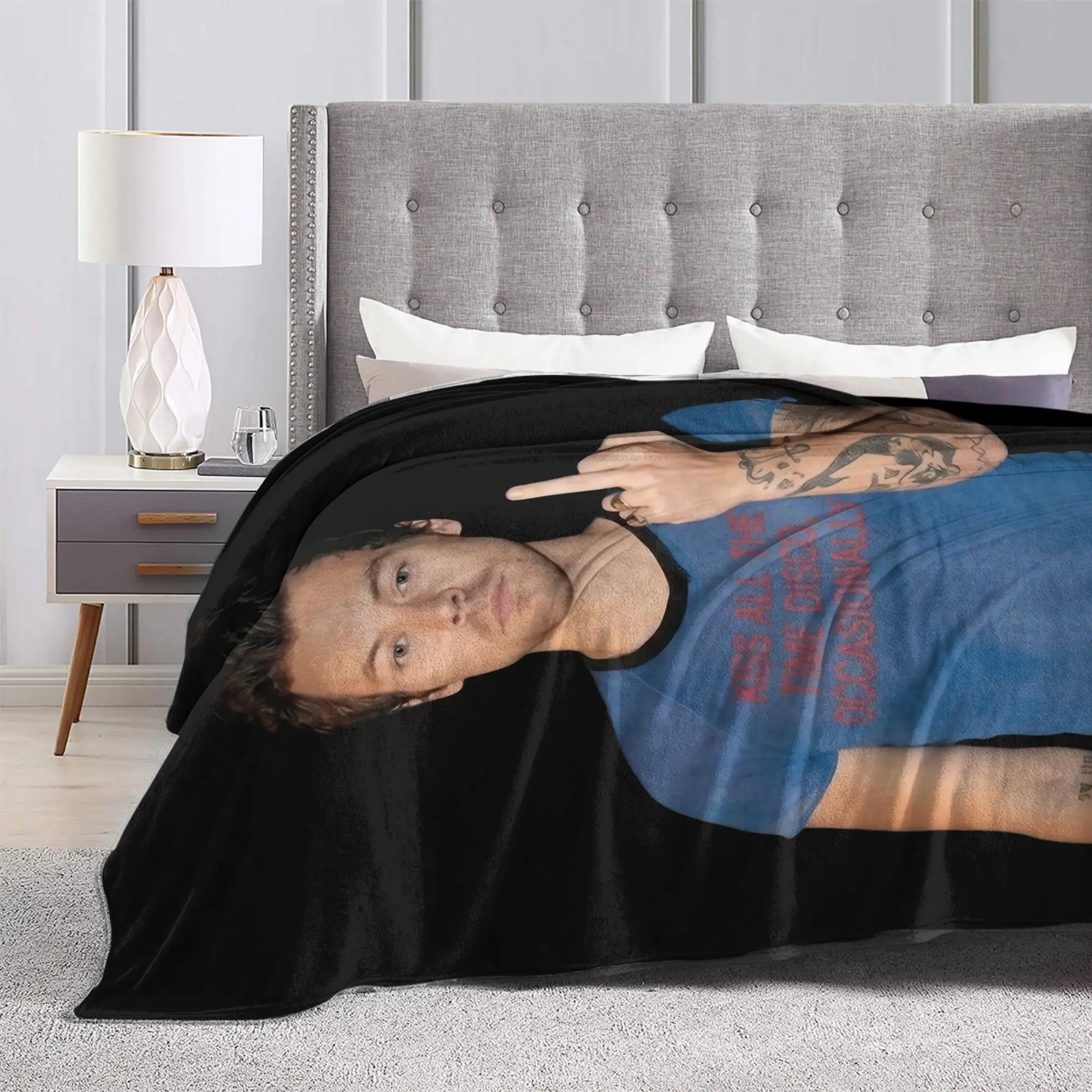 H-HarryS Singer S-Styles Kiss All the Time Disco Plush Blanket Child  Flannel Throw Blanket For Outdoor Soft Warm Bedspread