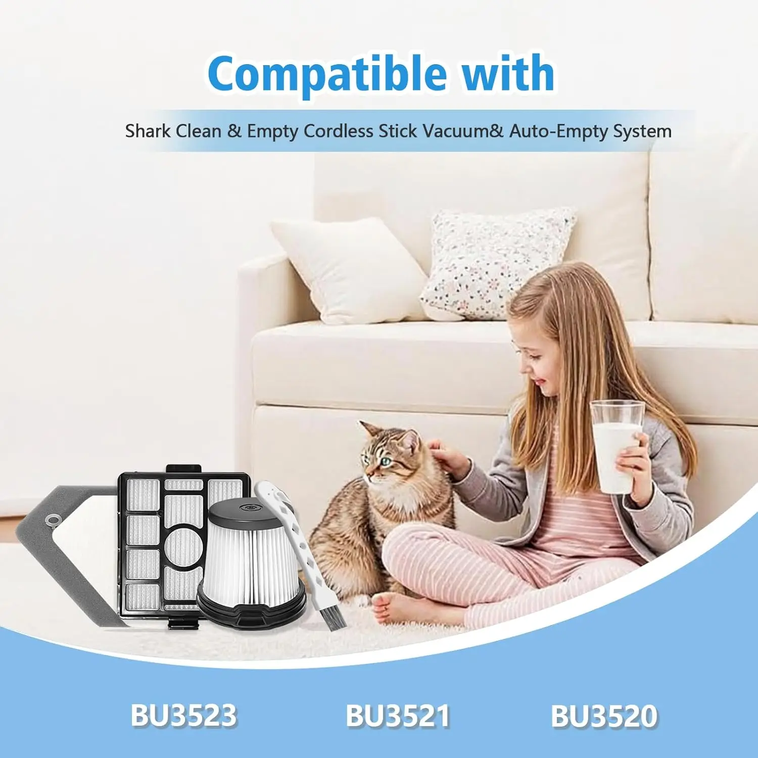 7 عبوات من فلتر HEPA البديل لـ BU3523 BU3521 BU3120 | متوافق مع المكانس اللاسلكية #3