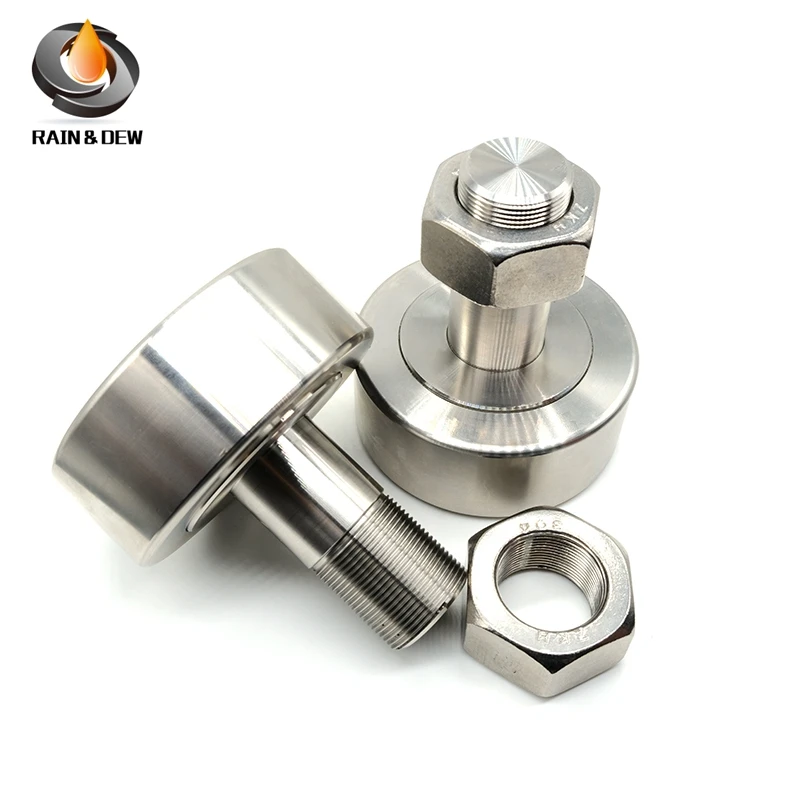 1Pcs CF30 KR80  Needle Roller bearing with Bolt  SUS304 Stainless Cam Follower Bearing M30X80X100mm