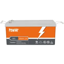 PowMr Solar 12v 200ah Gel Lead Acid Battery EPS  UPS Systems High Performance for Inverter Solar Battery